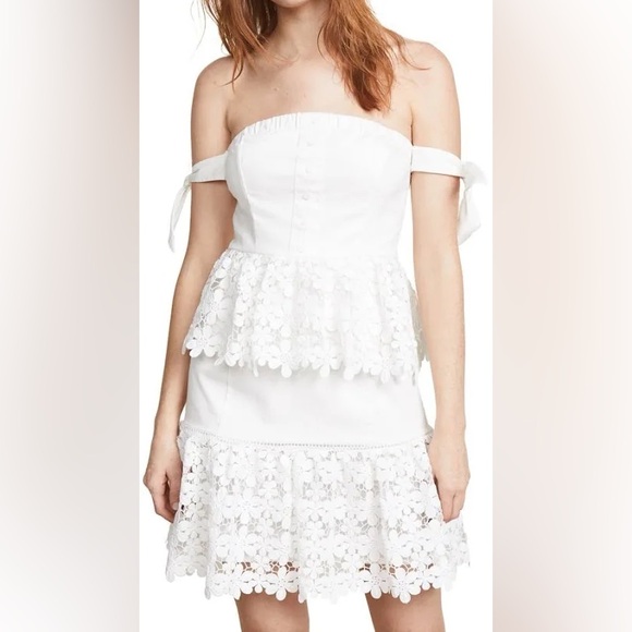 Endless Rose White Off-Shoulder Mini Dress - Picture 1 of 9